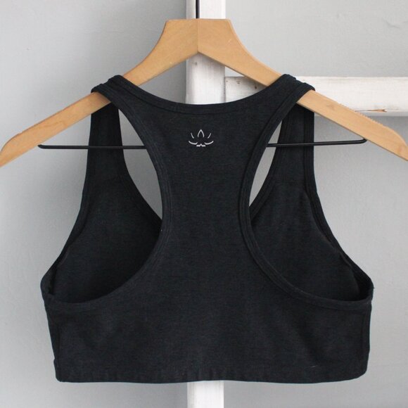 Beyond Yoga Darkest Night Black Spacedye Lift Your Spirits Sports Bra Size XL - Picture 2 of 11